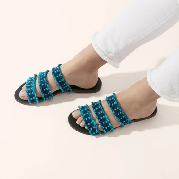 *NWOB* Rothy's Triple Band Fringe Sandal - Picture 1 of 6